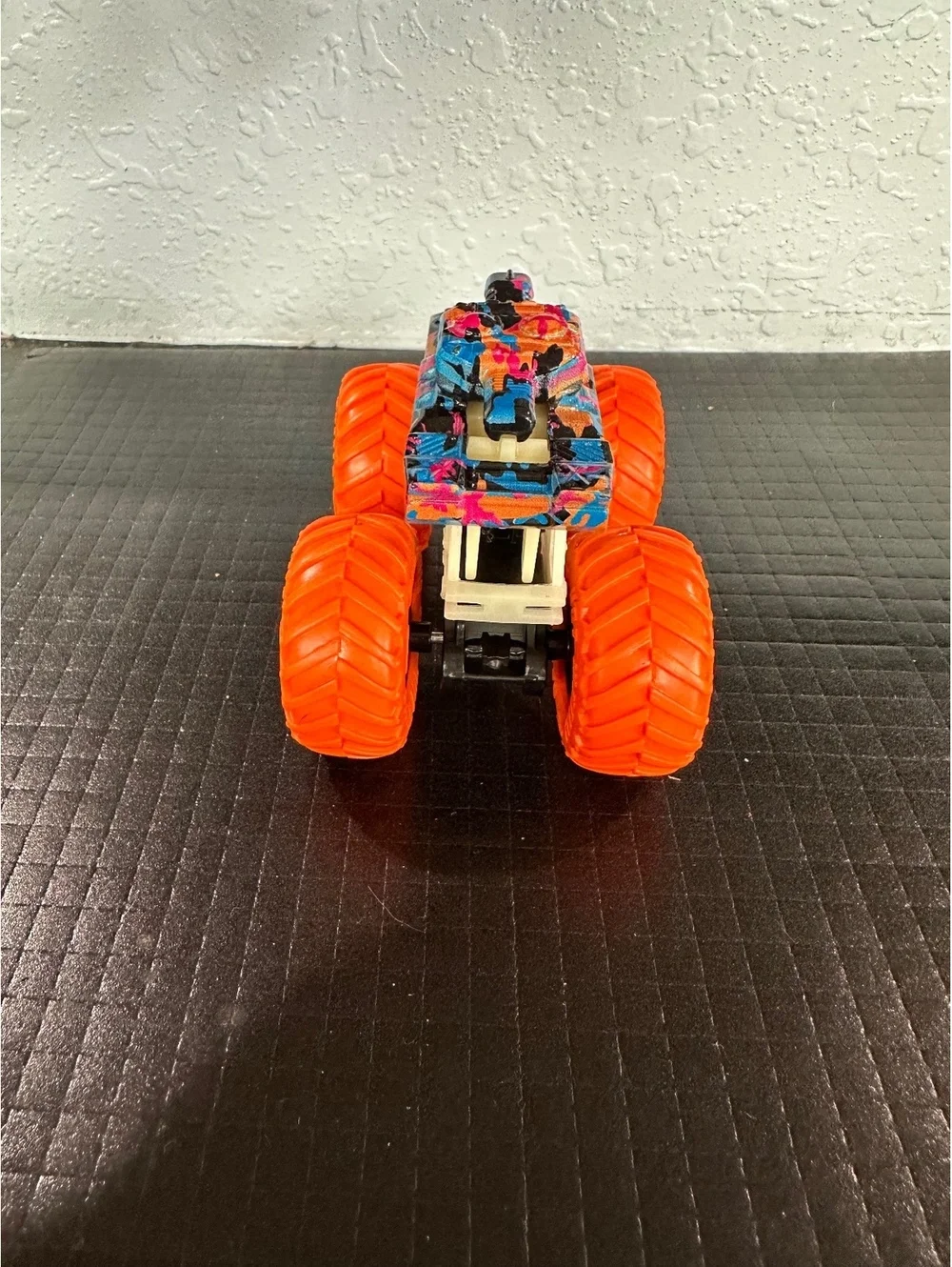 Hot Wheels Monster Truck Toy with Large Orange Tires